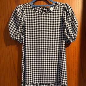 Women’s XS Black & White Gingham Dress